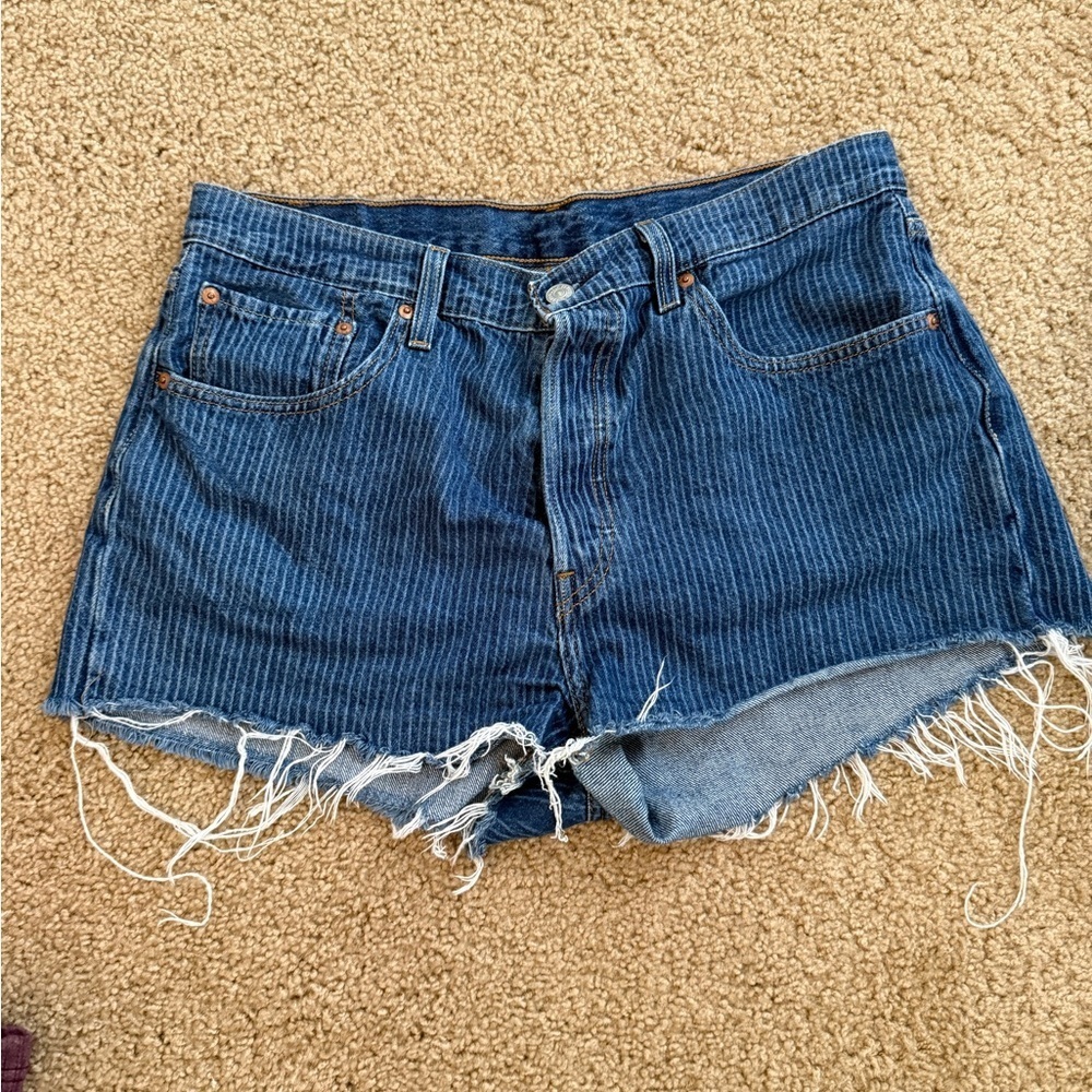Levi's Blue Jean Shorts Distressed Cut-Offs